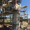The stone masons moving along.  